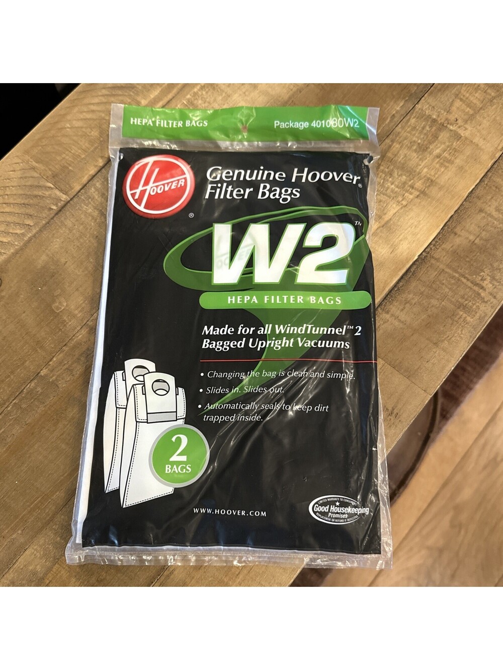 Genuine Hoover W2 HEPA Filter Vacuum Bags Made for WindTunnel 2 Bagged Upright
